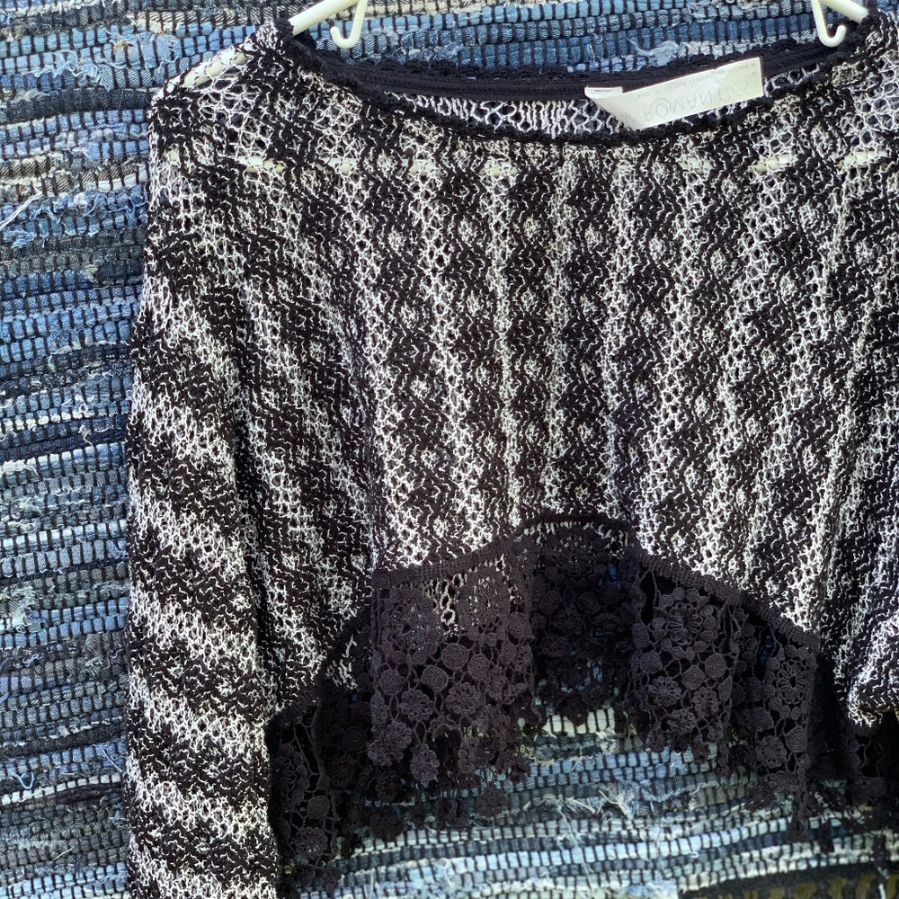 Knitted Lacy Free People Crop Top